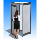 Kiosk Model with Translucent Panels